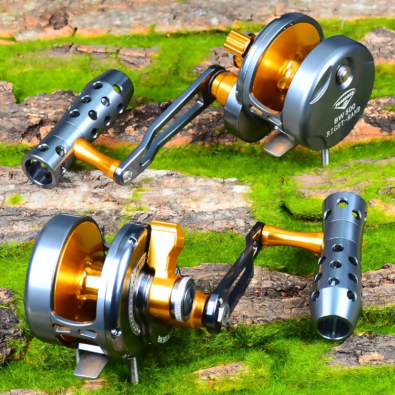 

1px JIG Trolling Reel Aluminum CNC Machined 200-500 Series Fishing Reel (Right or LeftHand) Max Drag 14kg-21kg Sea Boat Wheel