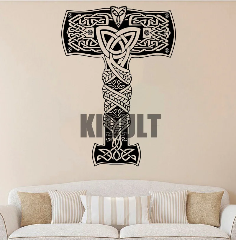 Wall Stickers Superhero Thor Thor Hammer Home Interior Stickers Living