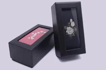 

Classic Black Tie Necktie Boxes Gift Boxes Rectangle And Square Men's Tie Display Packaging Storage Cases Window Top 100pcs/lot