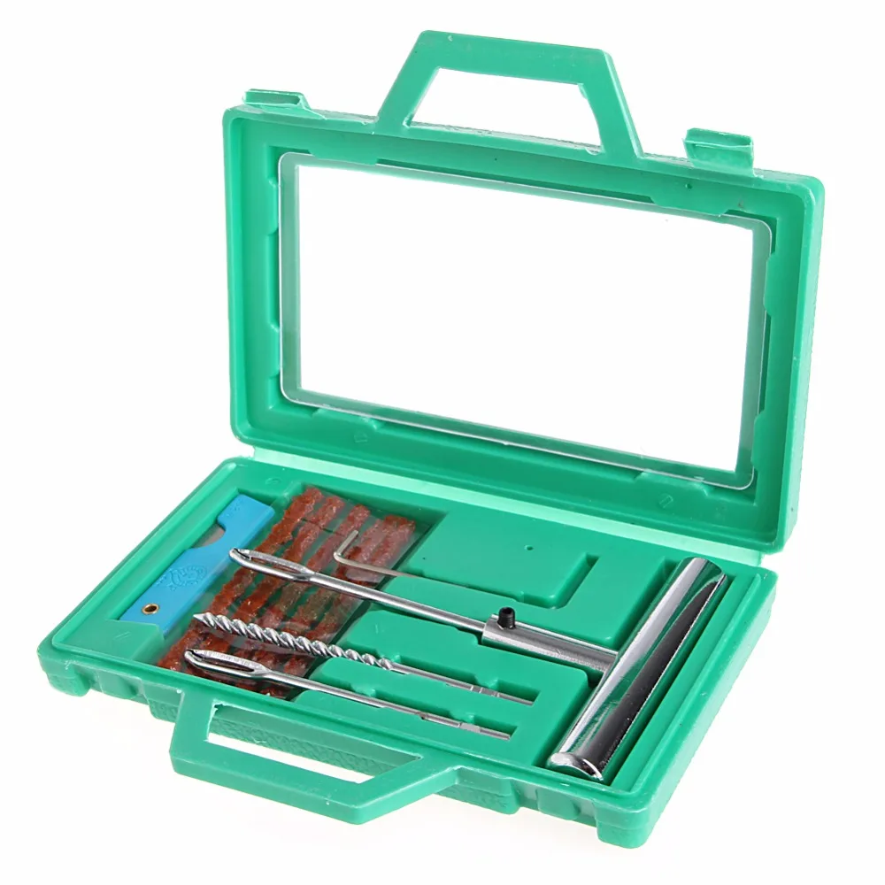 

Car Truck Wheel Tire Repair Steel Tool Kit Puncture Plug Patch Mending Tool Set