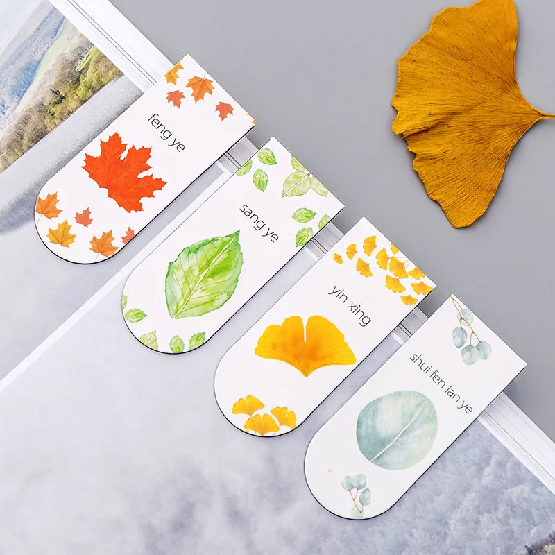 Simple Maple leaves Magnetic Bookmarks Books Marker of Page Student Stationery School Office Supply Gift Stationery