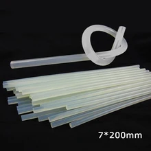 PROSTORMER – bâtons adhésifs thermofusibles 7mm, bâtons de colle en plastique pour pistolet à colle 7mm x 200mm Transparent noir 20 pièces/lot vente en gros
