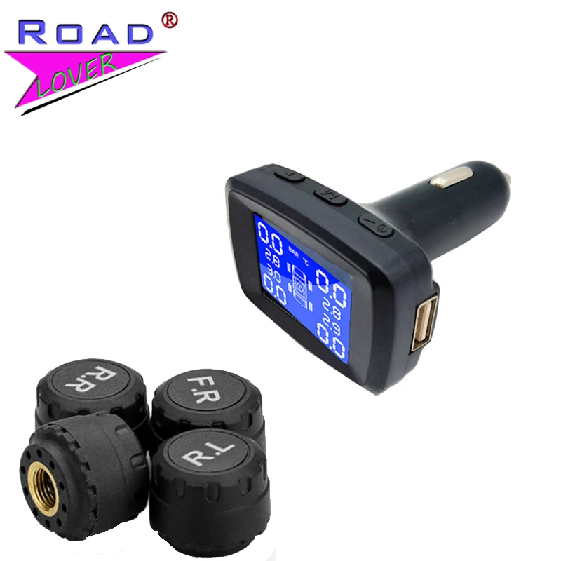 Автомобильная система контроля давления в шинах TPMS с цифровым ЖК дисплеем