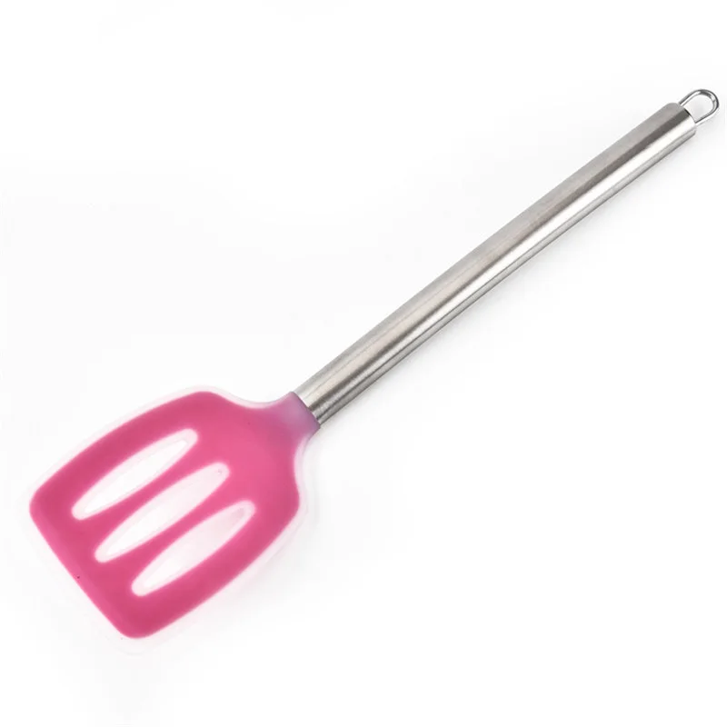 Non-Stick Silicone Turner Spatula Skimmer Spoon Soup Spoon Heat-Resistant Kitchen Cooking Utensils