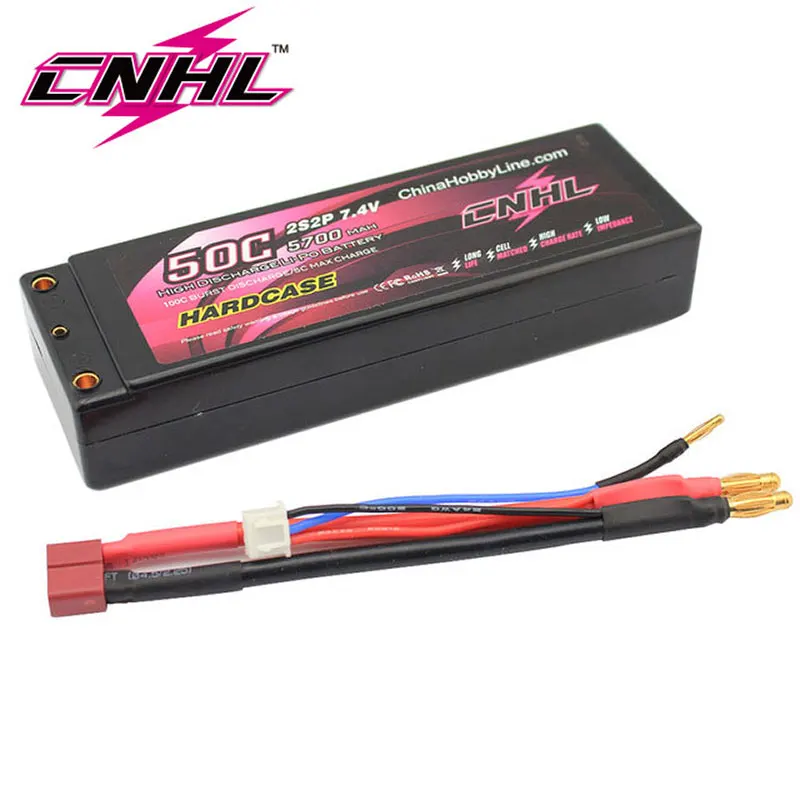 CNHL 2S2P 7.4V 5700mAh 50C Hard Case Lipo