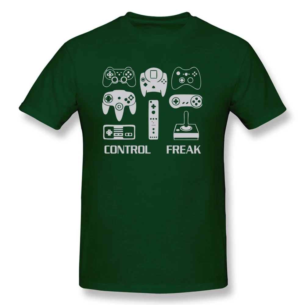 3D Printed O-Neck Top T-shirts Summer Tops & Tees Short Sleeve 2018 Newest 100% Cotton Print Tees Printed On Man Funny Video Game Control Freak 18996 dark