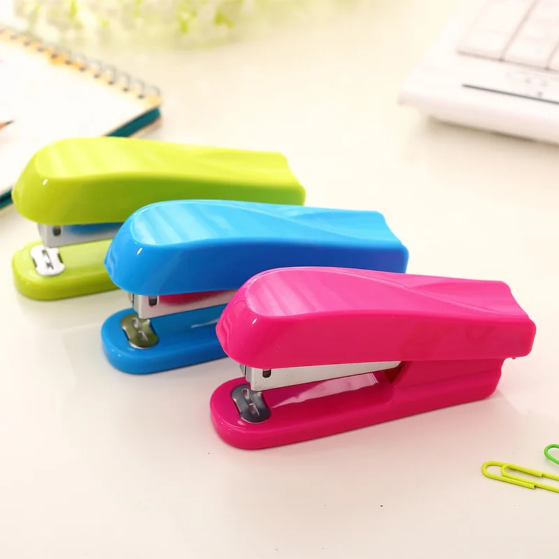 Affordable candy color stapler No. 12 financial office bookbinding