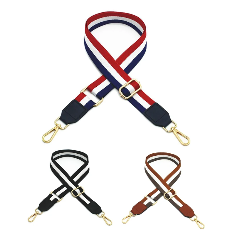 

125cm*3.8cm Handbag Strap Nylon Striped Woven Strap Crossbody Shoulder Bag Handbag Adjustable Belt Bag Accessories Part 2019 new