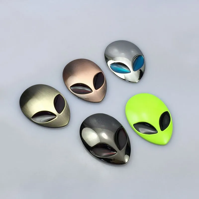 HUANLISUN 4 цвета металла Alien 3 м 3D автомобильные наклейки alien Автомобильный логотип