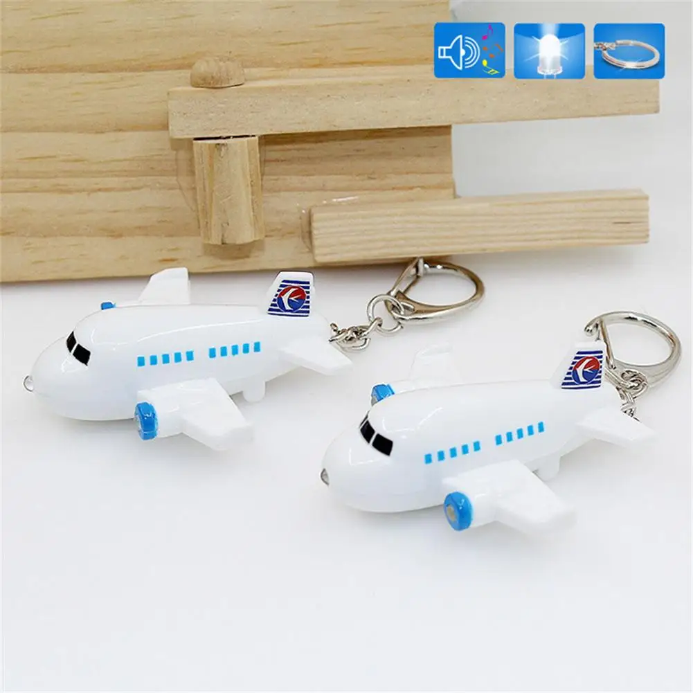 

Emulational Airplane LED Light Uttering Sound and Lighting Key Chains Pendant for Car and Bag and Phone