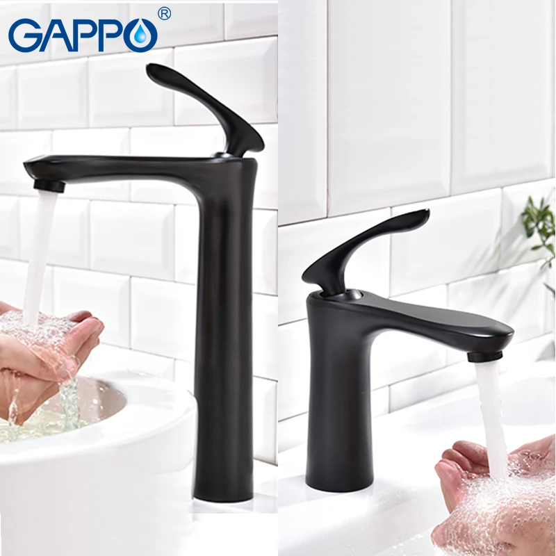 

GAPPO Basin Faucet basin water tap bathroom mixer black waterfall faucets bath water mixer Deck Mounted Faucets taps