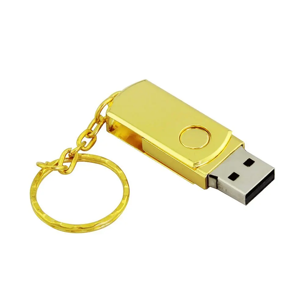 

Silver/Gold Pendrive Metal Key Chain USB Flash Drive 64GB 32GB 16GB 8GB Pen Drive High Speed USB Stick Real Capacity USB Flash