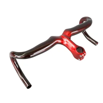 

Newest Full Carbon Handlebar Road Bike Integrated Handlebar and stem Racing Handle Bicycle Parts 100*420MM