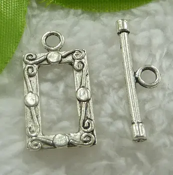

200 sets antique silver nice clasps 23x7`23x12mm #2098