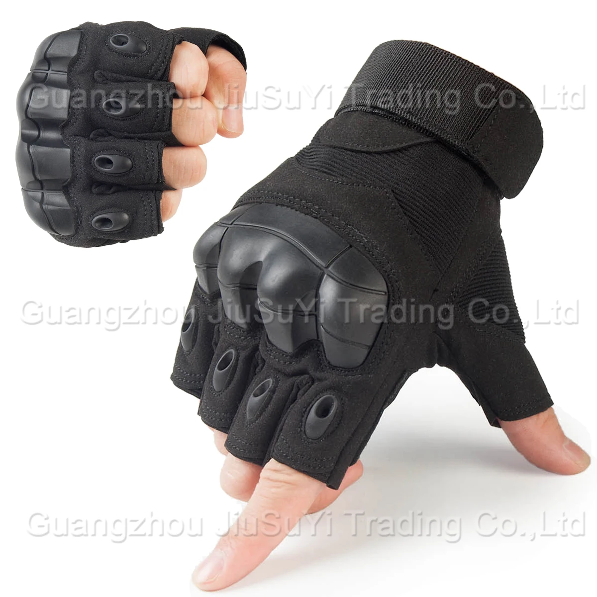 Тактические перчатки без пальцев Военные вооруженные Пейнтбол страйкбол противоскользящие карбоновые перчатки на половину пальцев