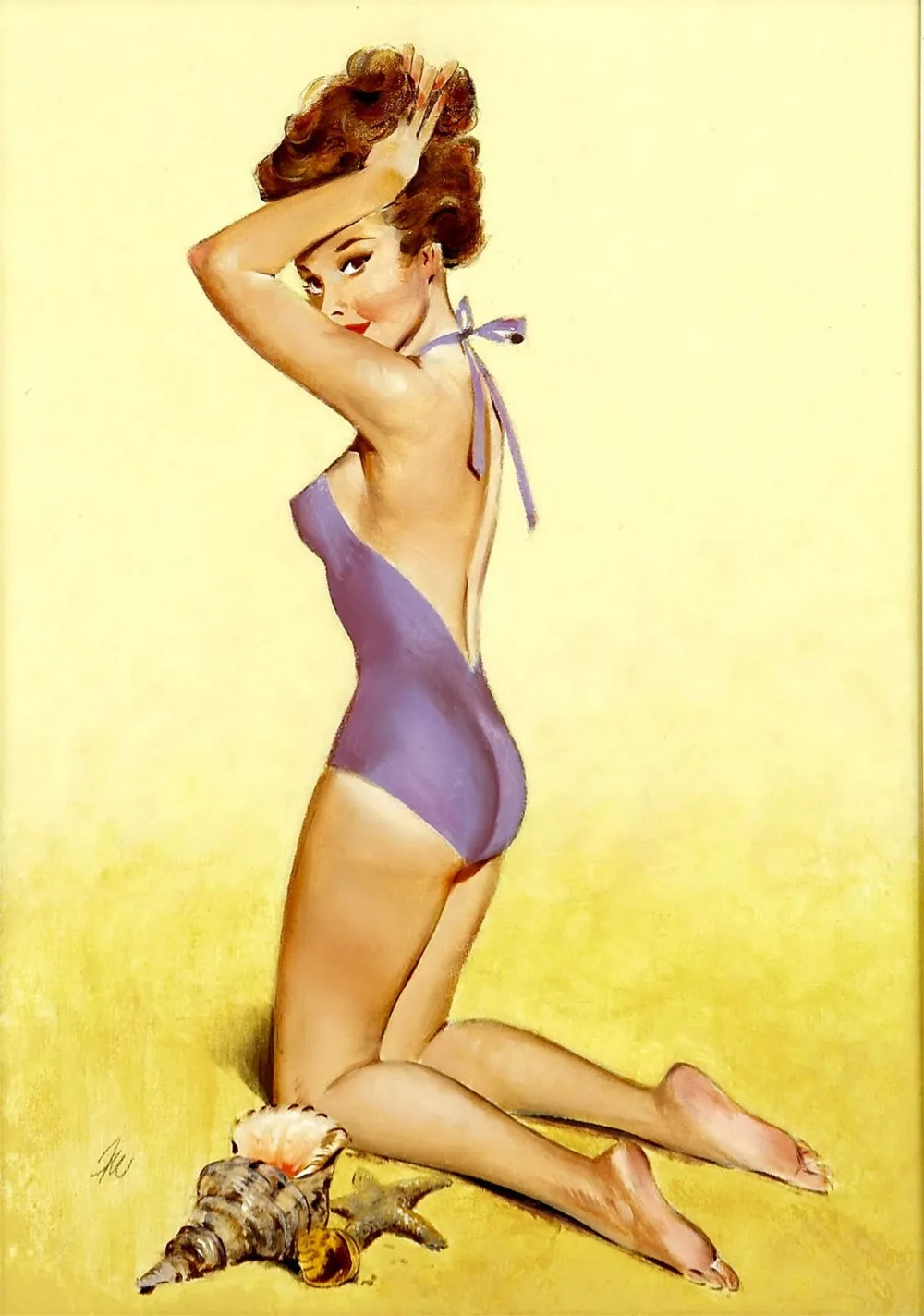 Гребля Сексуальная Pin Up девушка поп арт карта постер классический винтажный