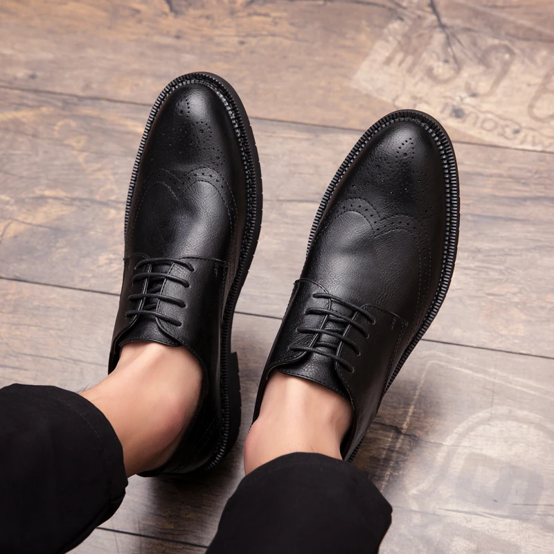 Misalwa/Мужские броги размера плюс 38-47, модные модельные туфли-оксфорды, мужская элегантная обувь ручной работы для современных мужчин