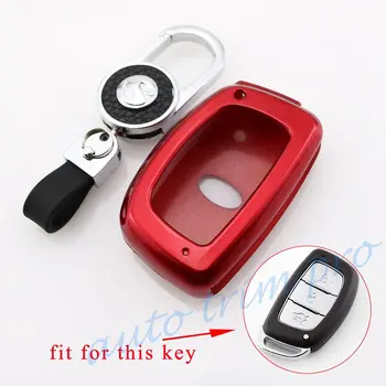 

Chrome Key Holder Shell Case Bag Cover Trim Fit For Hyundai ix25 ix35 Verna Mistra Accessories
