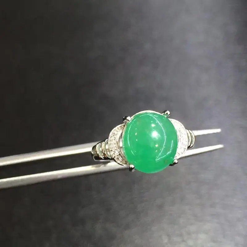 

2017 Jewelry Qi Xuan_Fashion Jewelry_Colombia Green Stones Fashion Rings_S925 Solid Silver Woman Rings_Factory Directly Sales
