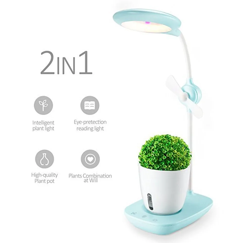  Smart Touch Control LED Flower Pot Intelligent Plant Growth Lamp with Fan Cultivation Tray Flower V - 33002550432