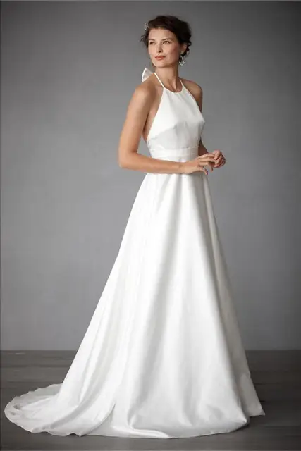 Designer Swan Wedding Dress Empire Bride Gown Elegant Backless Designer Swan Wedding Dress Empire Bride Gown Elegant Backless A Line