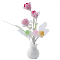Новый домашний декор мини-Тюльпан мягкий романтический датчик детская лампа-ночник-plug-Y103 США