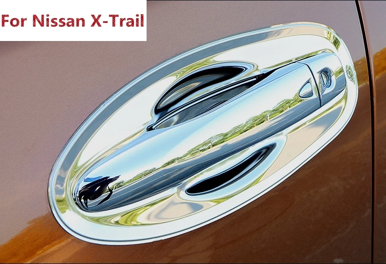 Для Nissan Rogue X Trail 2014 2015 8 шт из нержавеющей стали для автомобиля наружные боковые