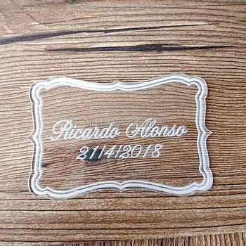 

Personalized Clear acrylic Wedding Names Table Place Cards Settings ,party supplies, Elegant food tents,table cards