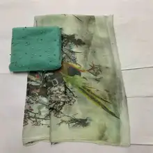 Европа и Америка шелковые ткани платье рубашка шарф пляжное платье из шифоновой ткани карта в африканском стиле, 5+ 2 ярдов! J71950