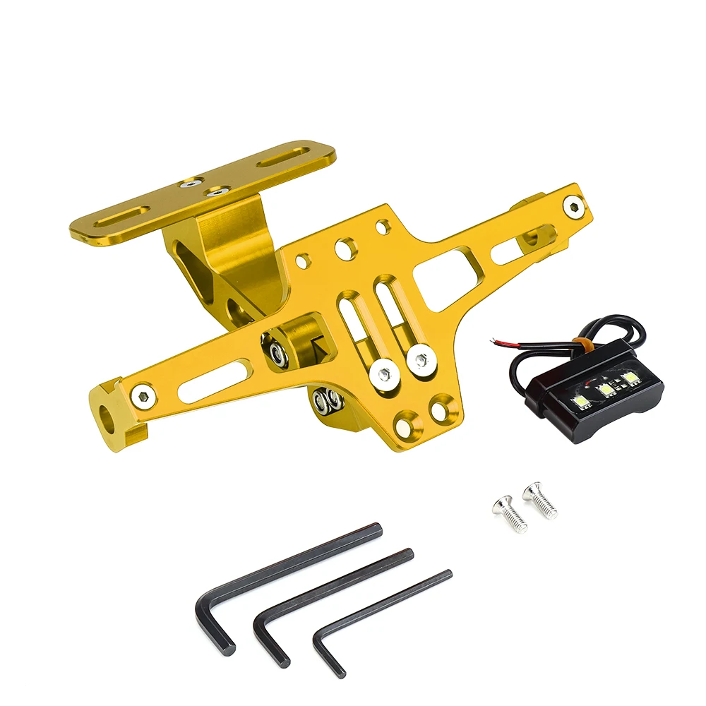 Универсальный CNC алюминиевый держатель для заднего номерного знака мотоцикла для Honda Для Yamaha Fz1 для BMW R1200 GS для Suzuki для Kawasaki