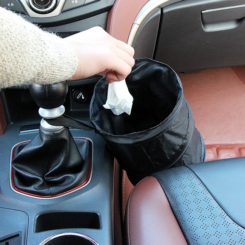 

NEW car garbage can Car Trash Can Garbage Dust Case Holder Bin car-styling For Auto Capacity Storage Pouch