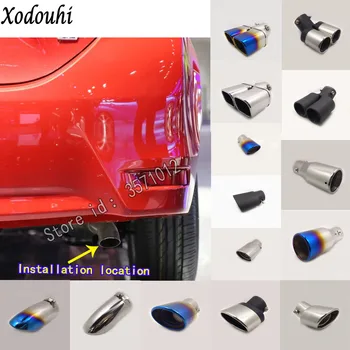 

For Toyota Corolla Altis 2017 2018 2019 car cover muffler exterior back pipe dedicate exhaust tip tail outlet ornament vent 1pcs