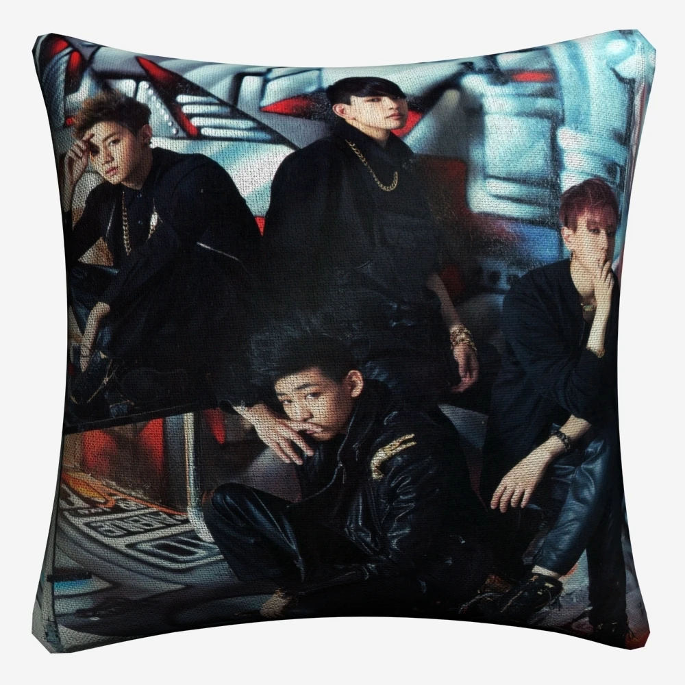 GOT7 Корея BTS музыкальные фигуры декоративное хлопковое белье Наволочка 45x45 см для