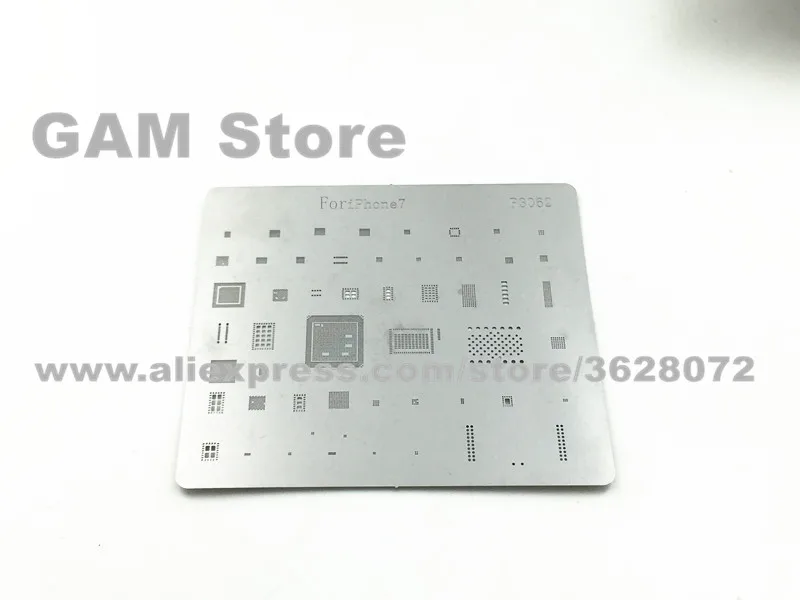 Для iPhone 7 BGA Stencil A10 CPU RAM Wifi Nand Flash Baseband усилитель мощности аудио IC Reballing Pin прямой