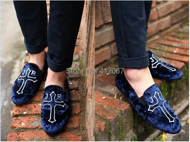 leather smoking flats