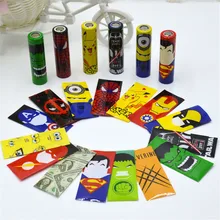 5Pcs/lot Electronic Cigarette 18650 Battery Stickers VarietyStyle Protective Battery Cover Case Skin 2 Wrap High Drain Batteries