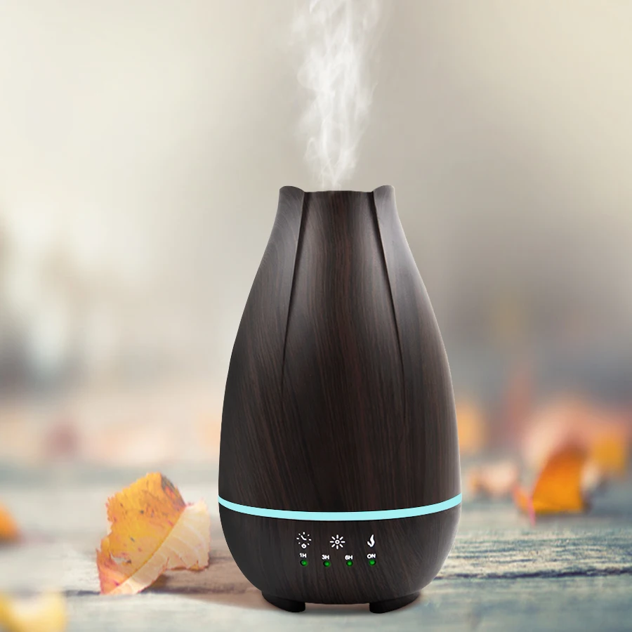 

Humidifier Auto Shut Off Essential Oil Diffuser Cool Mist Maker Fogger Air Humidifier 7 Led color Changing Lamp 500ml Home desk
