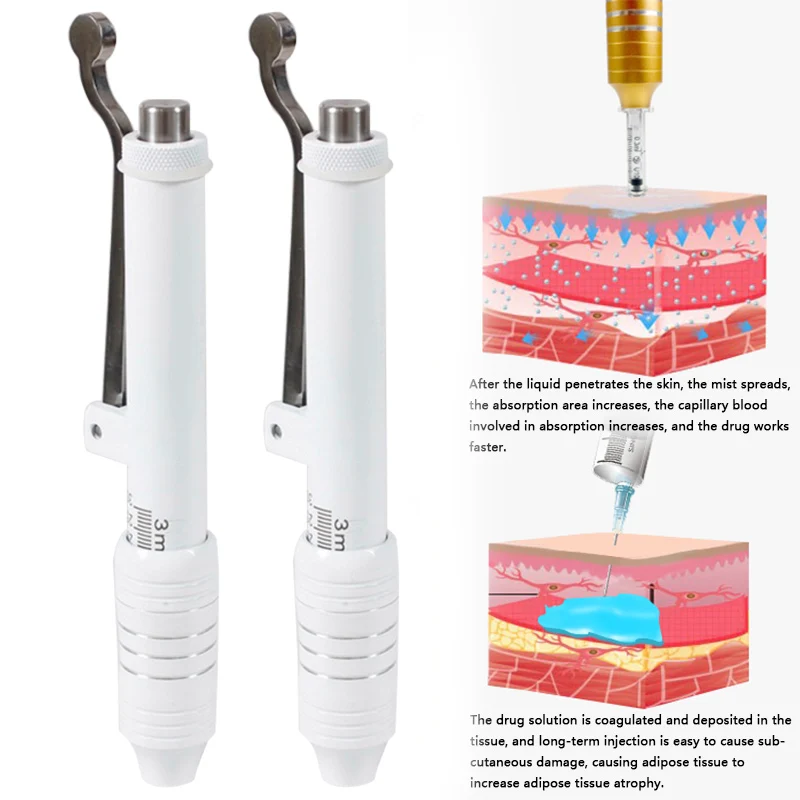 0,3 мл белый сильный высокого давления гиалуроновой кислоты ручка высокой плотности металла для против морщин подъема губ гиалурон пистолет распылитель логотип