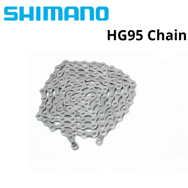Discount genuine Shimano XT chain HG95 bicycle bike chain 10s 10 speed 114L Chain for MTB Mountain Bike Bicycle Components 0