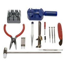 Popular 16 unid/set Watch Repair Tool Kit Banda Correa del Pin Del Removedor Del Acoplamiento Volver Abridor NO181 5V65