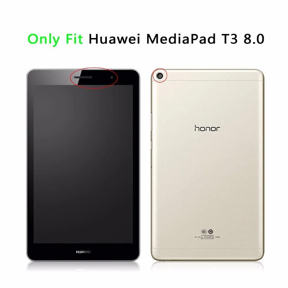 Чехол для планшета Huawei MediaPad T3 8 0 KOB L09 чехол Honor Play Pad 2 кожаный с откидной подставкой
