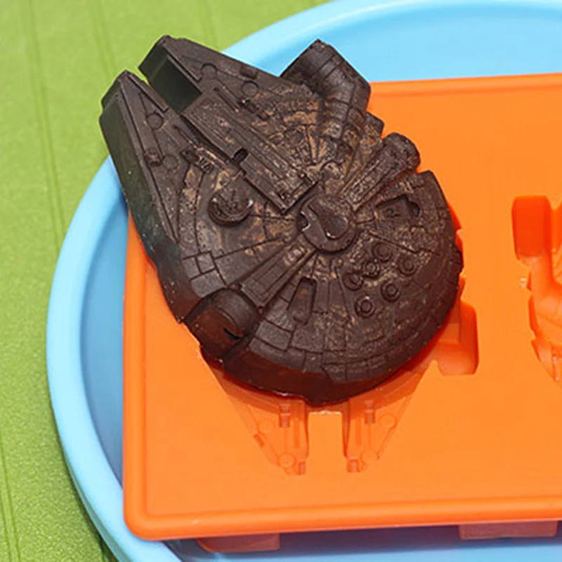 1 шт. винтажный 3D Death Star Wars Millenium Falcon силиконовый лоток для льда Форма мороженого