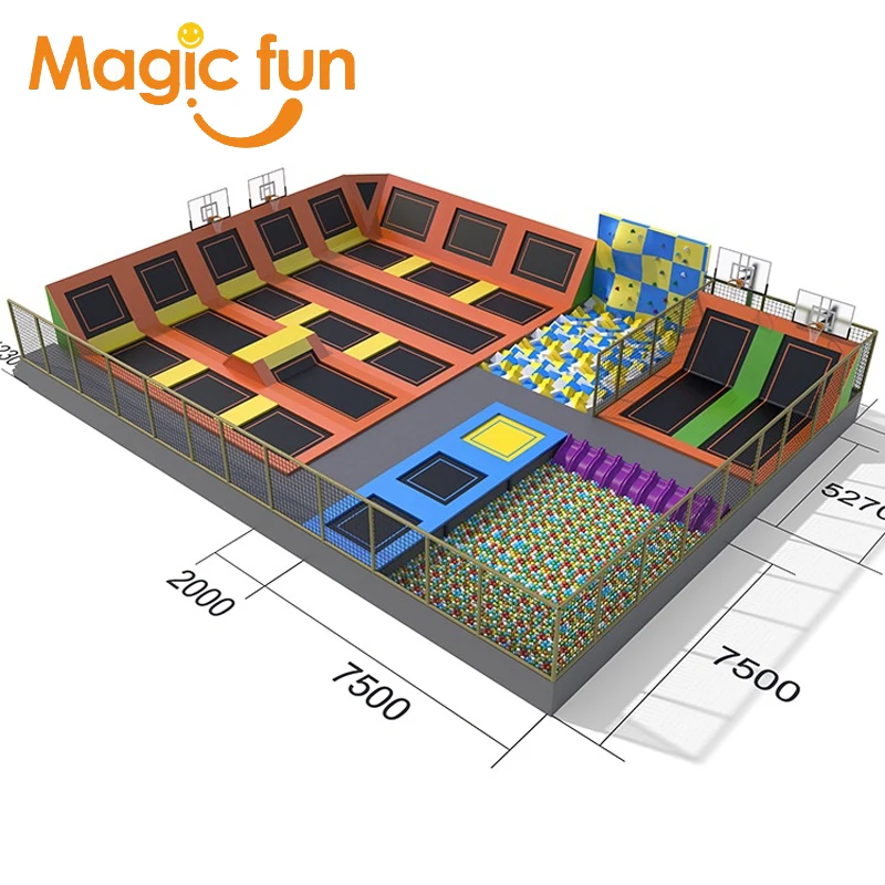 Личный большой роскошный батут MAGICFUN для улицы парк ниндзя|Детская площадка| |