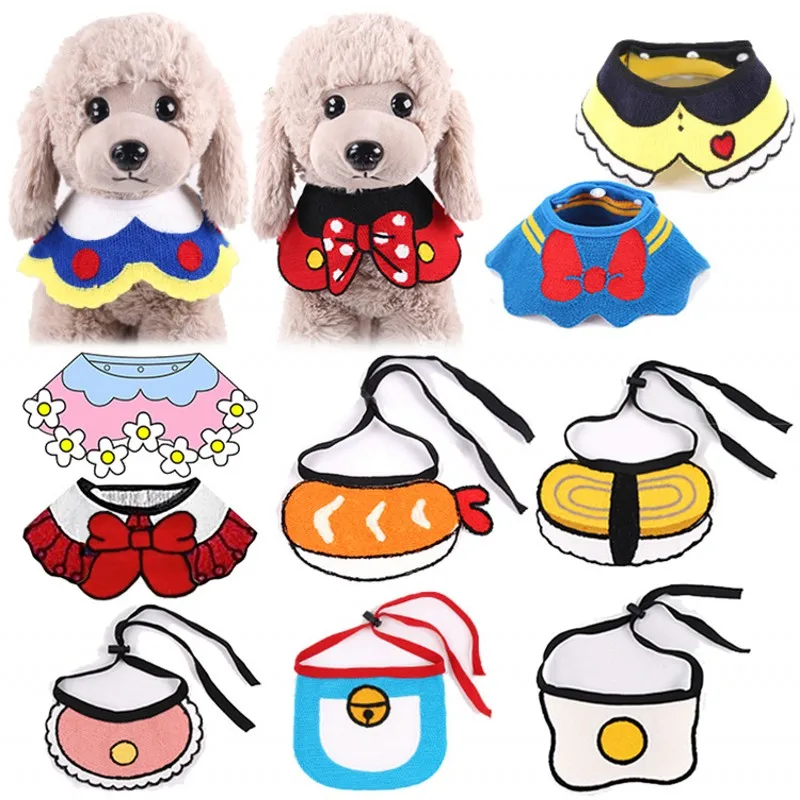2019 new Chihuahua puppy headband scarf scarf collar adjustable cute heart-shaped scarf waterproof saliva towel kitten pet dog