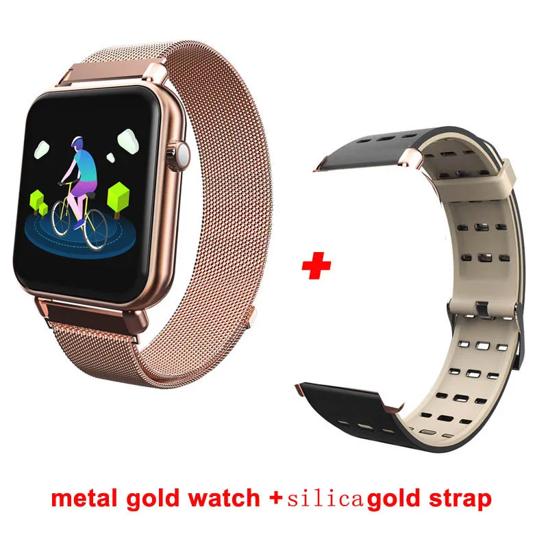 Смарт-браслет Greentiger Y6 Pro, IP67, водонепроницаемый, Bluetooth, умные часы, пульсометр, кровяное давление, кислород, фитнес-трекер, браслет - Цвет: metal add silica