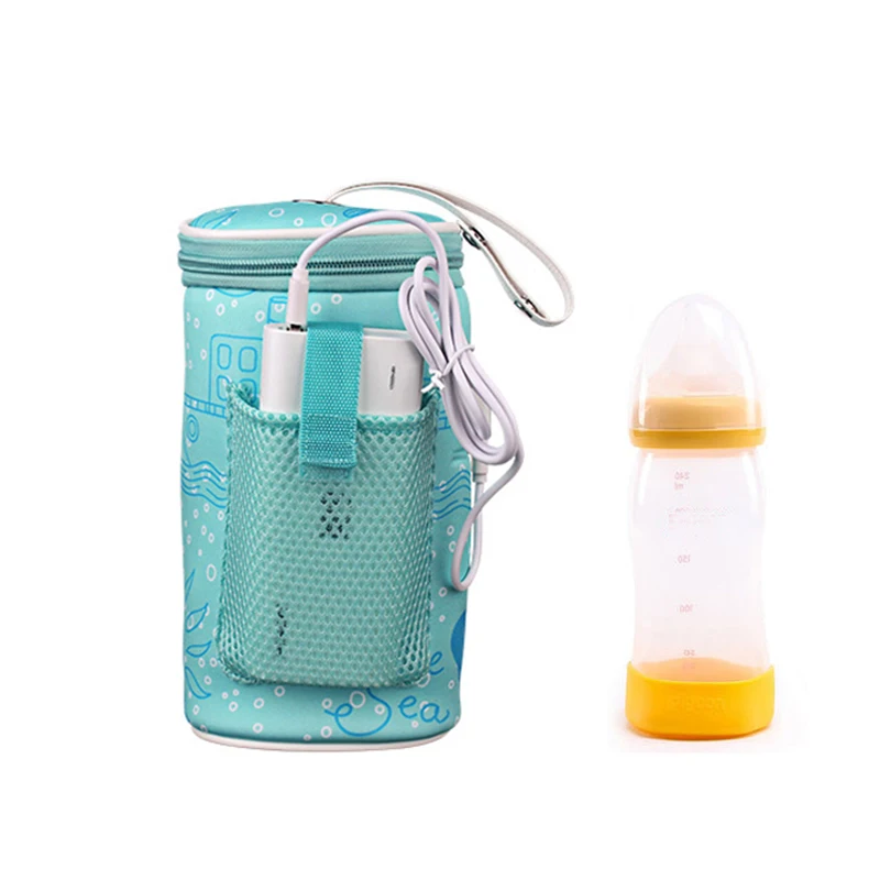 Portable USB Baby Bottle Warmer Infant Feeding Insulated Bag Travel