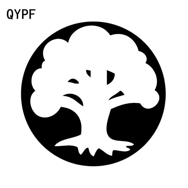 

QYPF 15.3cm*15.3cm Delicate Plump Cauliflower Cartoon Tree Vinyl Car Sticker Unusual Window Decal C18-0484
