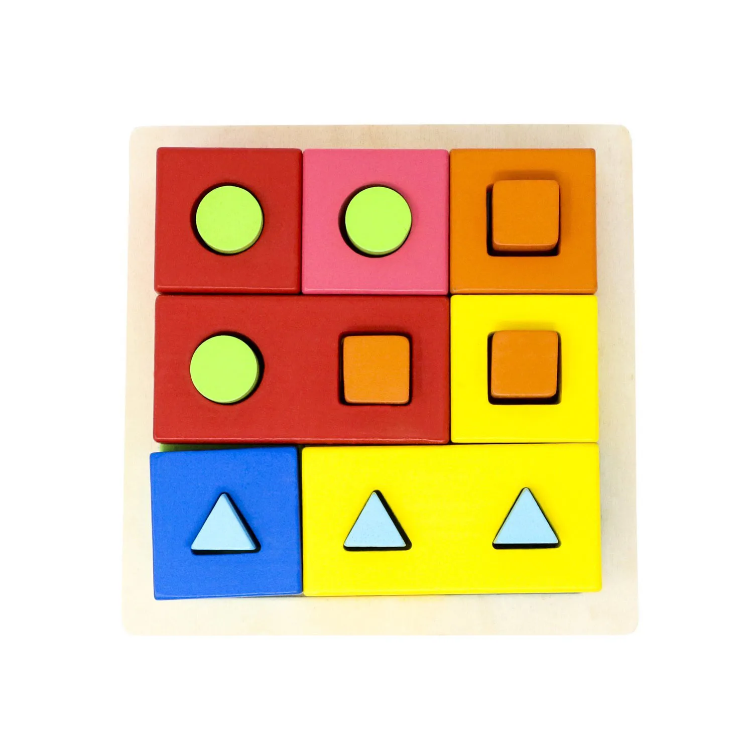Логические игры и игрушки деревянные геометрический укладки рода игрушки раннего образования Форма Коренастый Логические игры для малыша