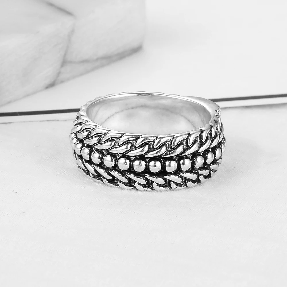 Ancient silver Retro Men's Ring Finger Punk Buddha Ring Couple Jewelry Wholesale Bijoux Femme Engagement Ring Accessories