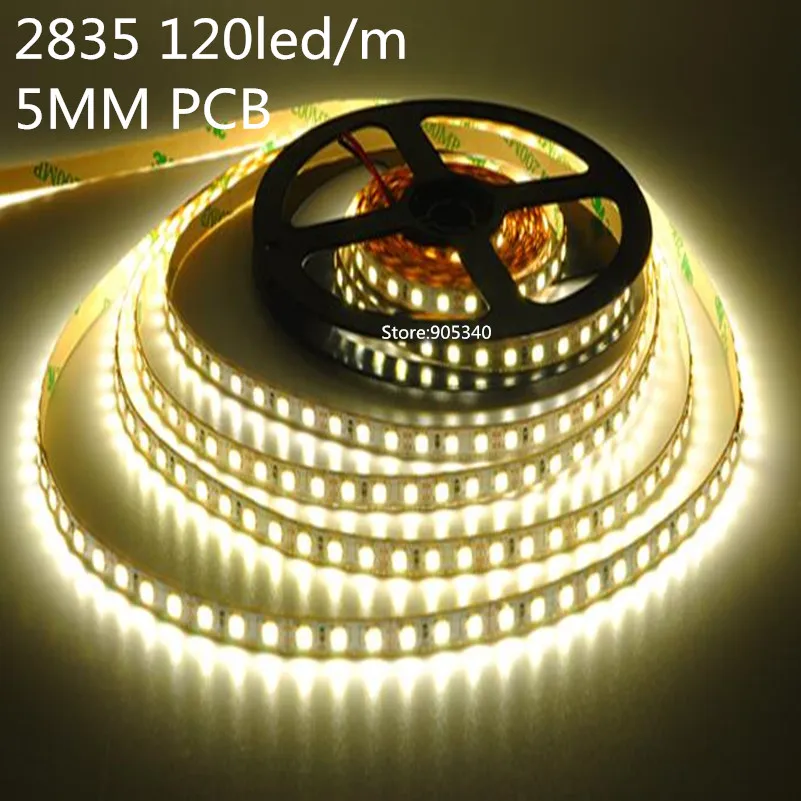 5 мм PCB SMD 2835 120 светодиодный s/m DC12V не Водонепроницаемый Светодиодные ленты свет